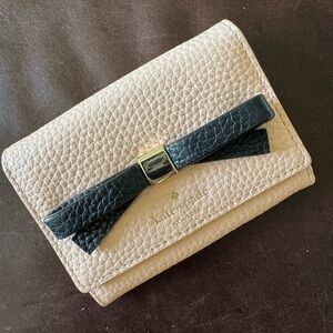 Kate Spade Blush Pink and Black Bow Wallet